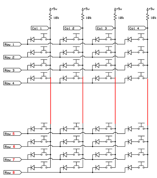 Multiple Button Matrix wiring - General Electronics - Arduino Forum