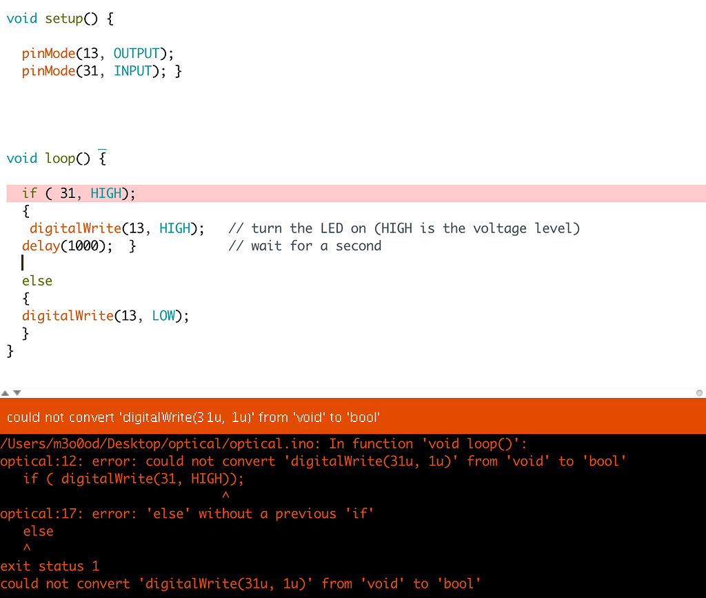 optical sensor - Programming - Arduino Forum