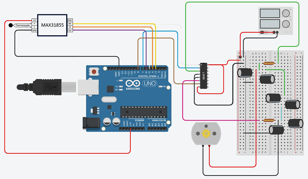 Input analog voltage between -3 and 3V obtained with a laser sensor ...