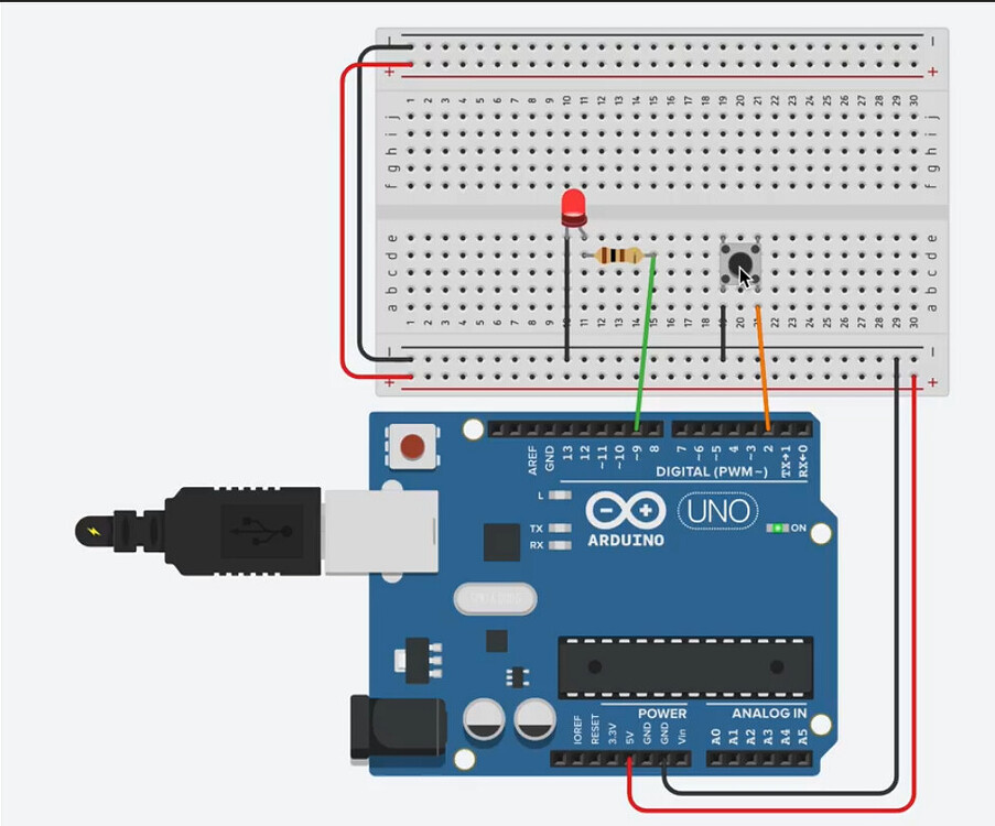 Fading LED 4 times with a push of a buttton - LEDs and Multiplexing ...