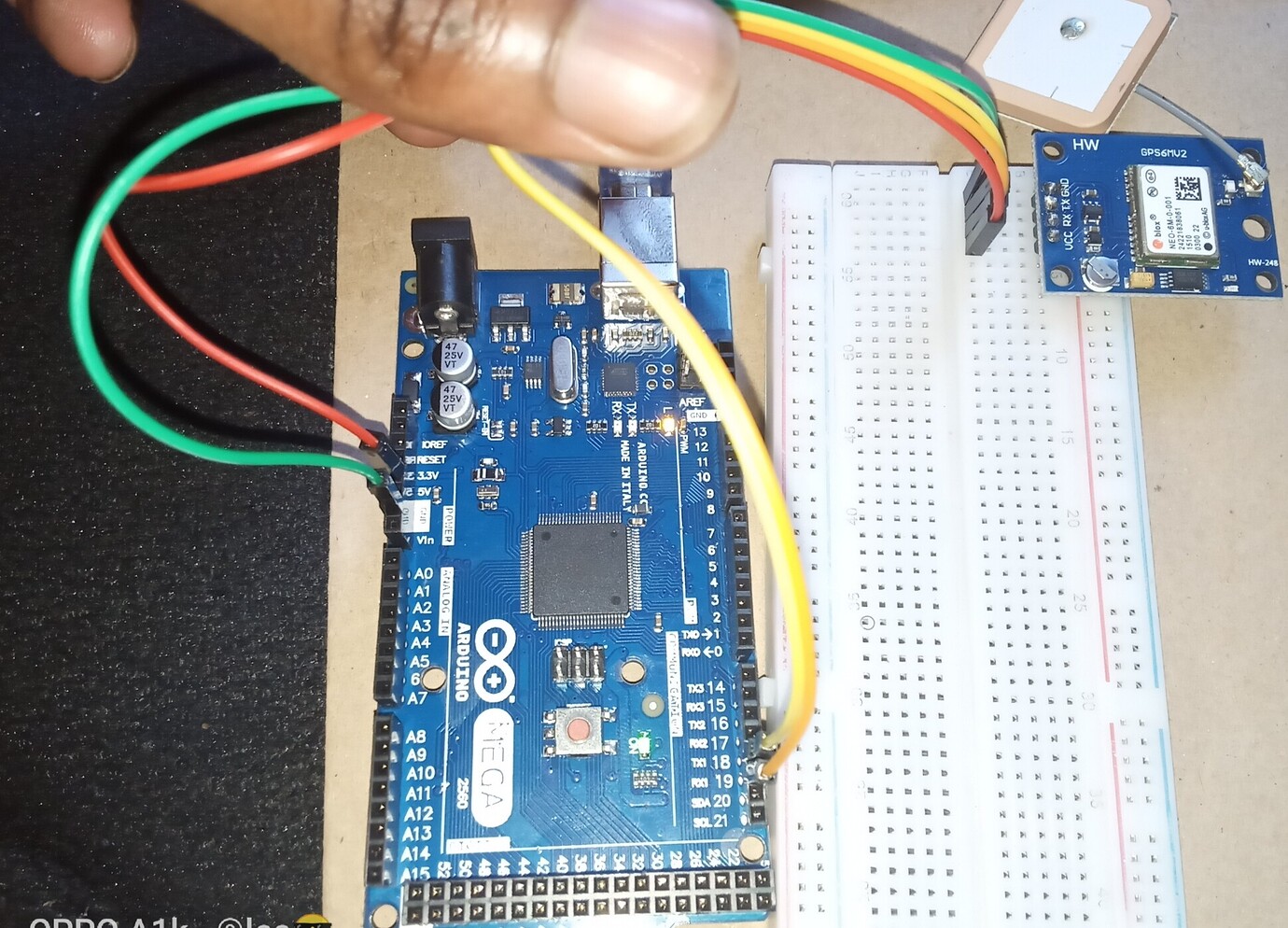 Gps neo 6m not showing any data after interfacing with arduino mega ...