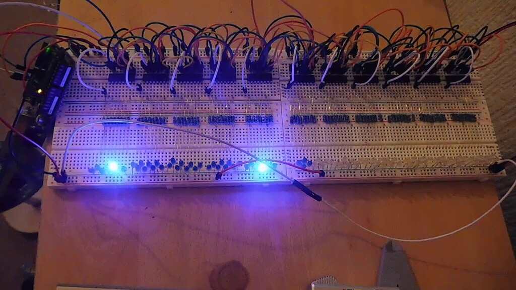 I'd like access to four 8bit shift registers at one time using a 32 bit ...