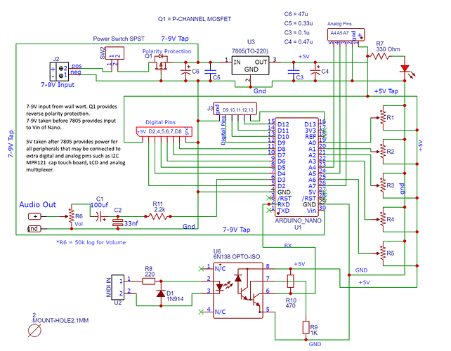 Nano Audio (Auduino Synth) Project Schematic Check - Project Guidance ...