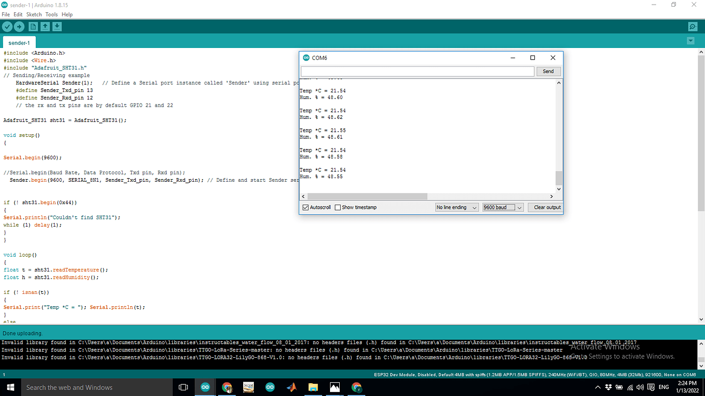 SHT31 temp/humidity sensor - Programming - Arduino Forum