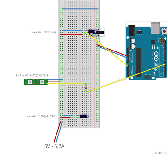Addressable LED RGB Strip WS2812 - controlled by a potentiometer ...