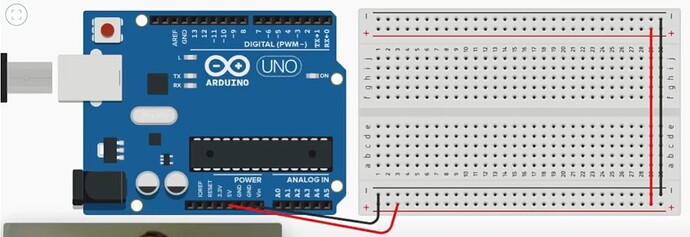 connect to breadboard for power