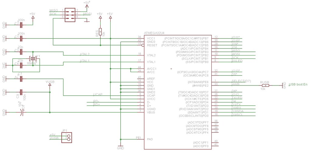 Standalone ATmega32u4 with ADC - 3rd Party Boards - Arduino Forum