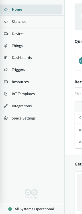 API Key Generation page not available on home screen - Cloud IoT ...
