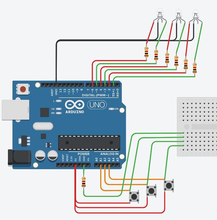 Multiple timers with Reset Button for each Timer ? LEDs and