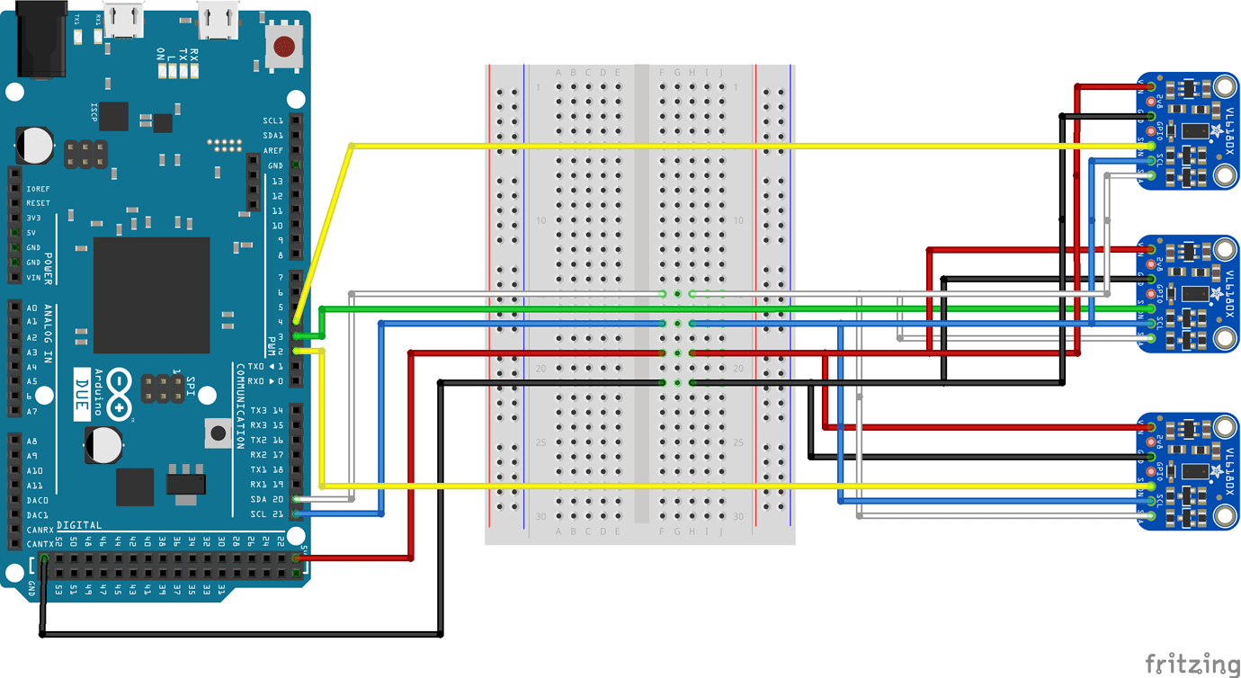 VL6180X: Three sensors don't work together - Sensors - Arduino Forum