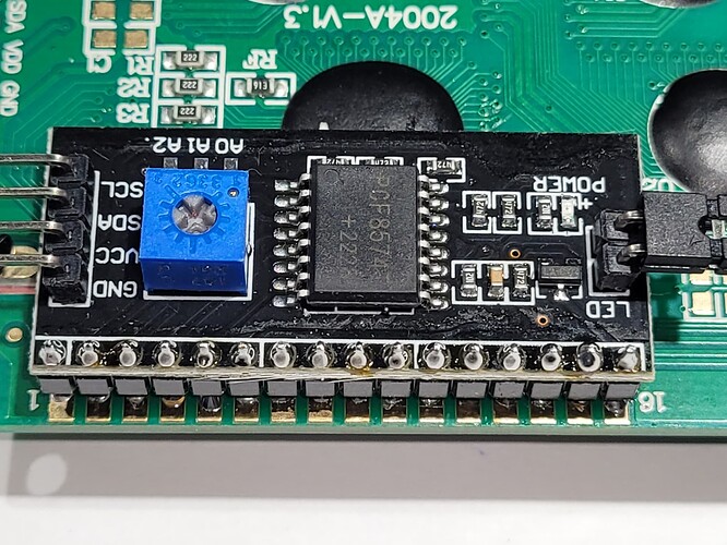 20X4 LCD w I2C adapter - Displays - Arduino Forum