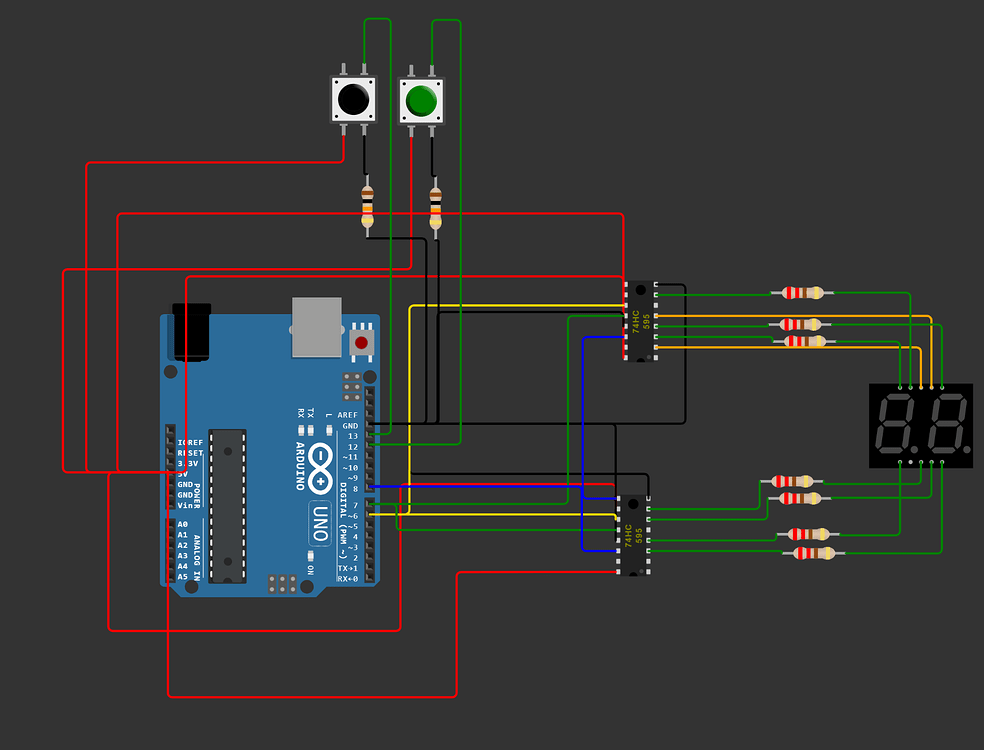 Six digit Seven segment display countdown timer - LEDs and Multiplexing ...