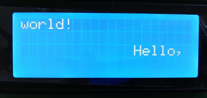 LCD 20 x 4 scrollDisplayLeft/Right. Letters reappear in another row ...