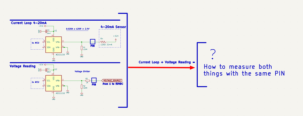 How to measure current loop or Voltage with the same pin? - General ...