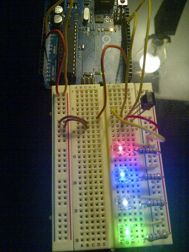 Trying to get LED to light based on button pushed on IR Remote ...
