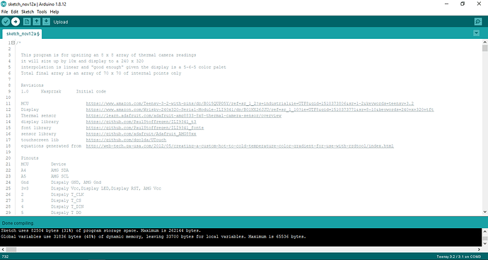 Thermal Camera Code Issues - Jobs and Paid Consultancy - Arduino Forum