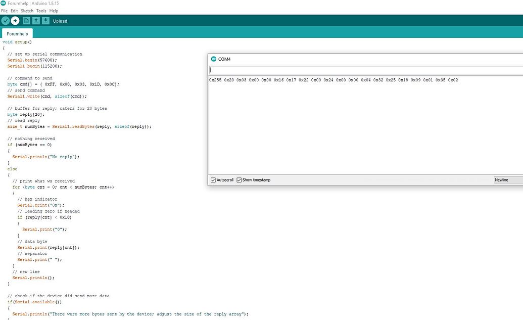 Can anyone help with passing serial command from arduino Mega 2560 to ...