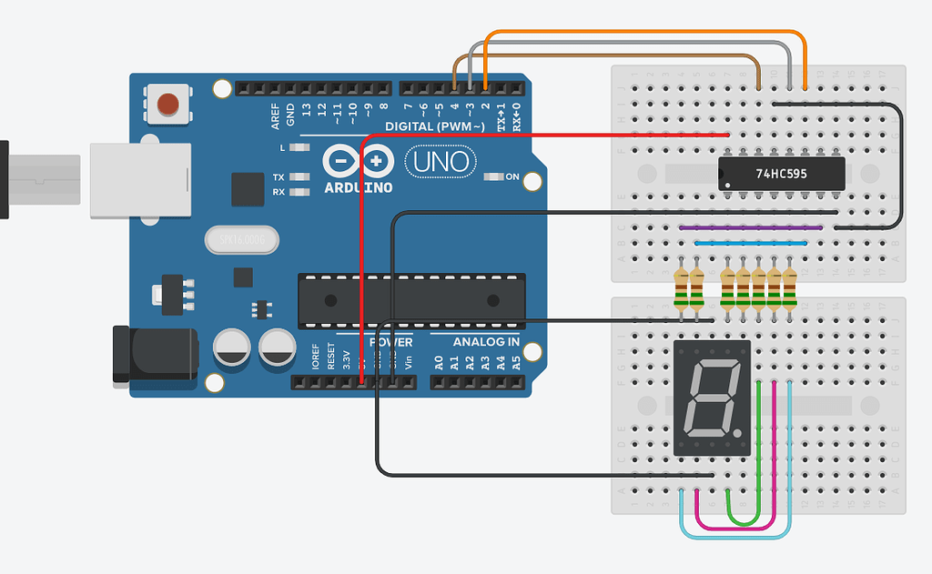 Single Digit 7 Segment Display Using Shift Register Leds And Multiplexing Arduino Forum Single Digit 7 Segment Display Using Shift Register Leds And Multiplexing Arduino Forum
