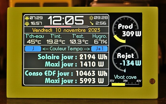 Vue avant boîtier