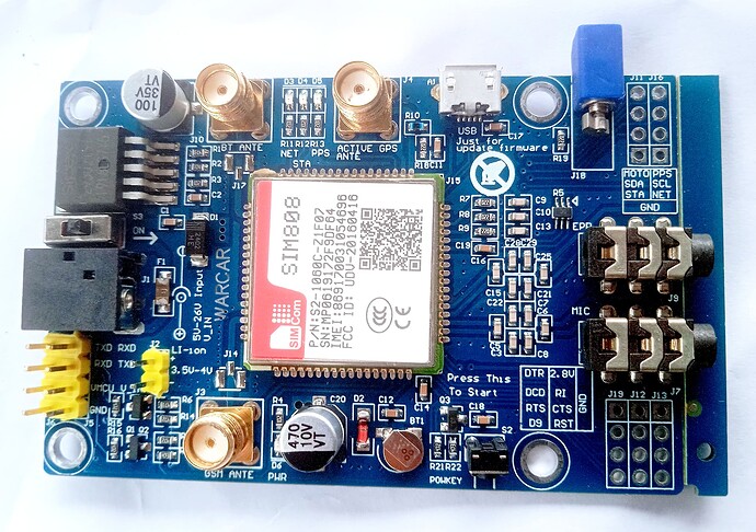 SIMCOMM GSM SIM808 GPS GPRS Module