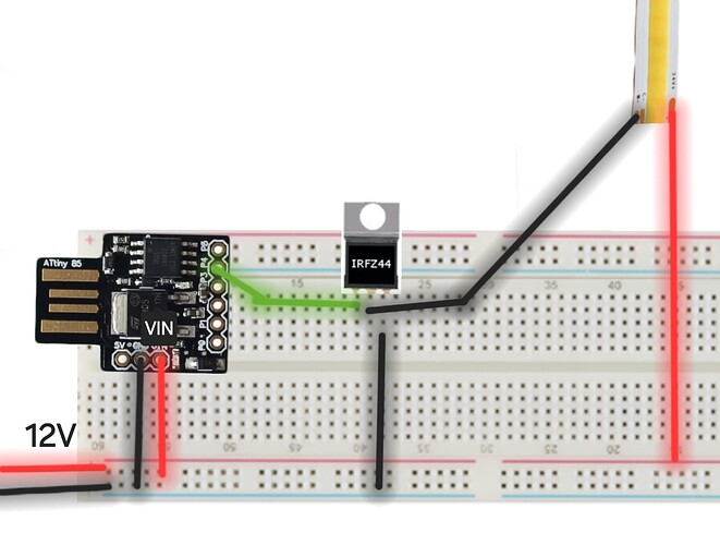 Providing power to arduino to control 12V LEDs via a MOSFET - General ...