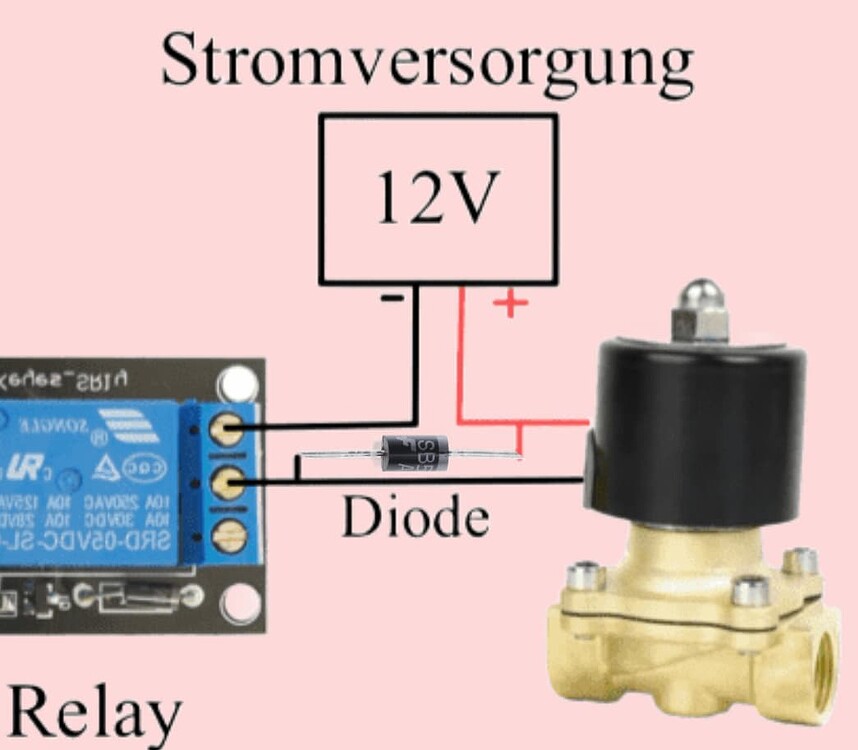 Issue with Solenoid Valve Sparks Despite Using Two Flyback 1N4001