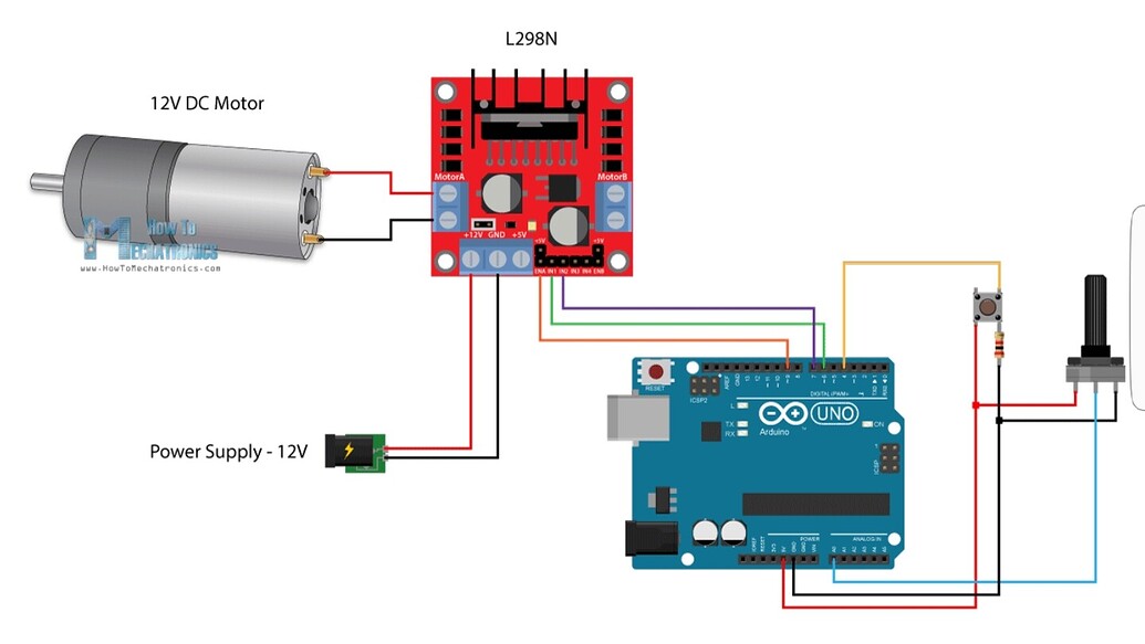 L298N DC motor Driver not Working properly Motors, Mechanics, Power and CNC Arduino Forum