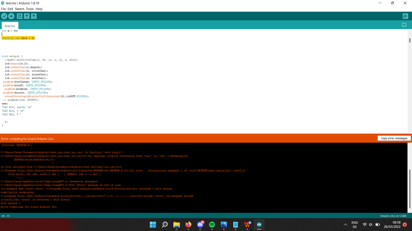 Inline Assembly if statements - Programming - Arduino Forum