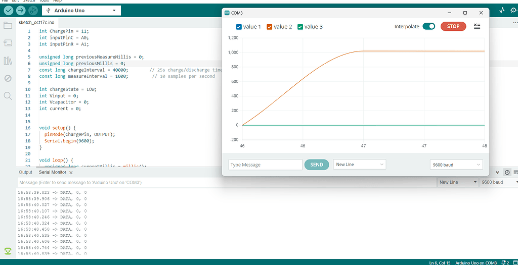 RC Circuit with serial plotter - IDE 2.x - Arduino Forum