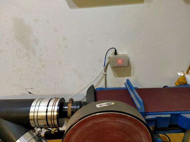 Sander with Control Box Mounted on the Wall