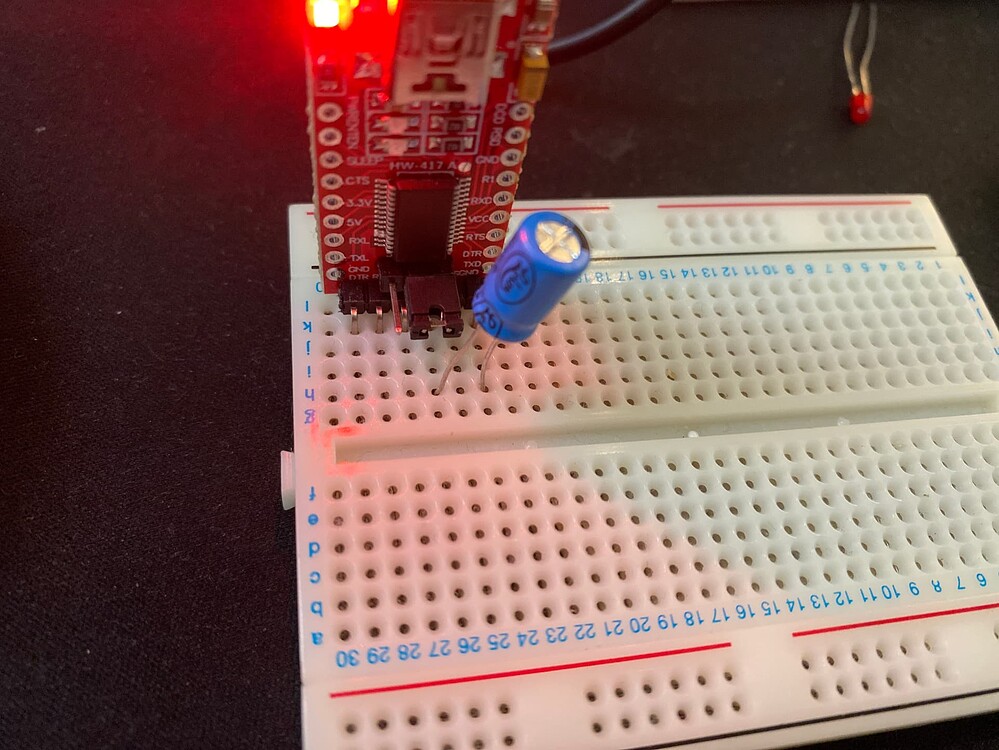 Charging 100µF capacitor to use it as a small battery - Home Automation ...