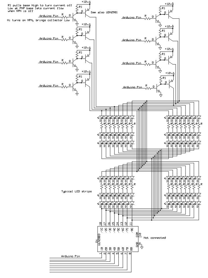 Row Column Scanning Tutorial (12v led) - Page 2 - LEDs and Multiplexing ...