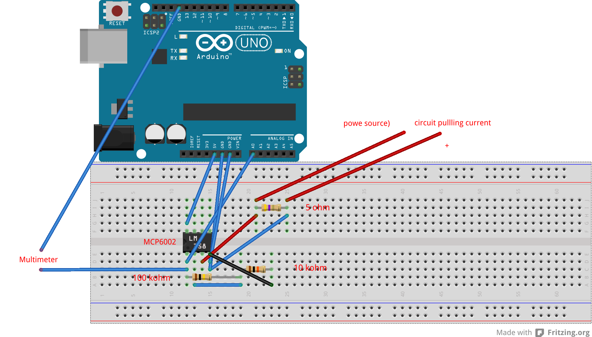 Wirign of a Op-Amp MCP6002 - General Electronics - Arduino Forum