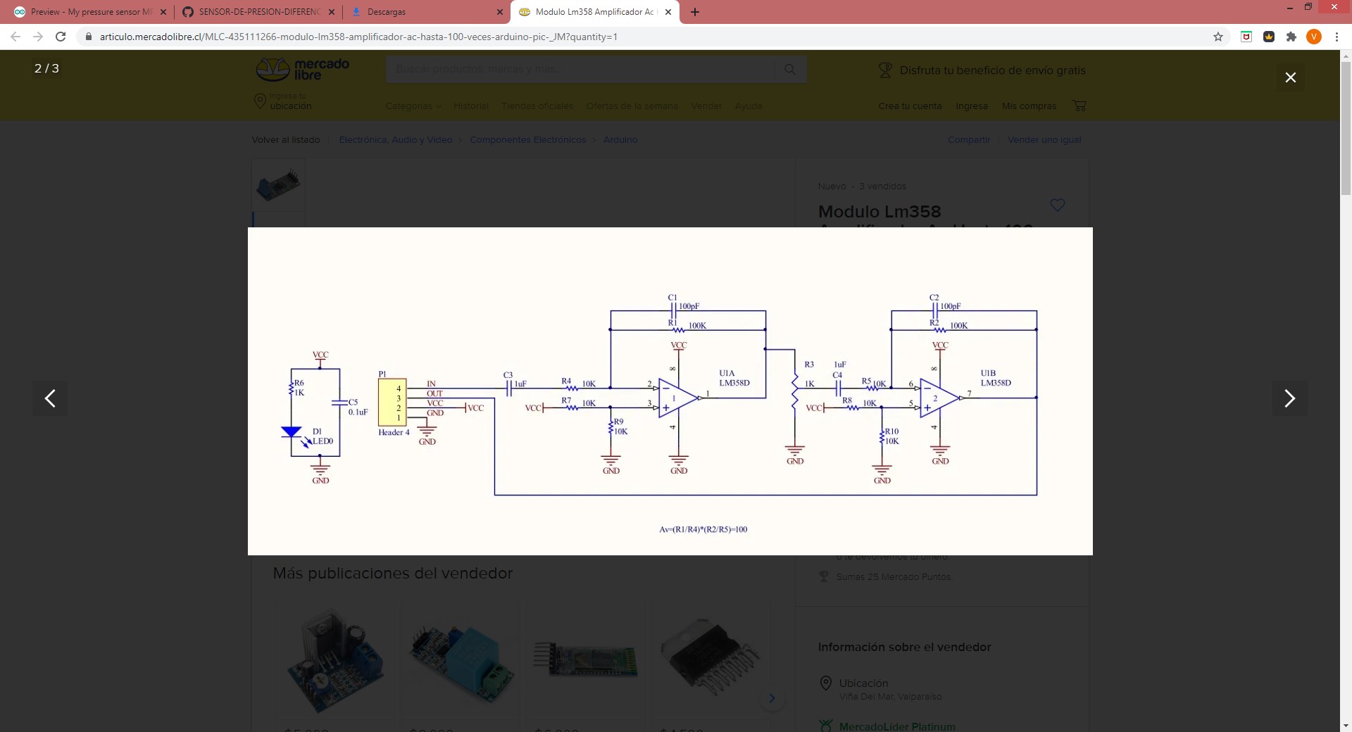 My pressure sensor MPX 2200 DP gives me strange values with arduino's serial Sensors Arduino