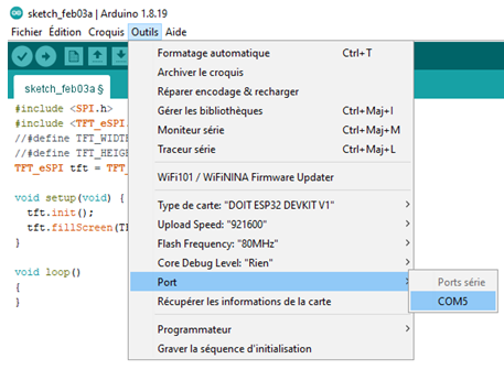 Relier un écran TFT à une carte ESP32 - Français - Arduino Forum