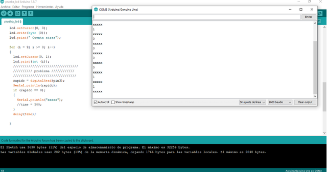 IF entra siempre, no me hace caso. - Software - Arduino Forum