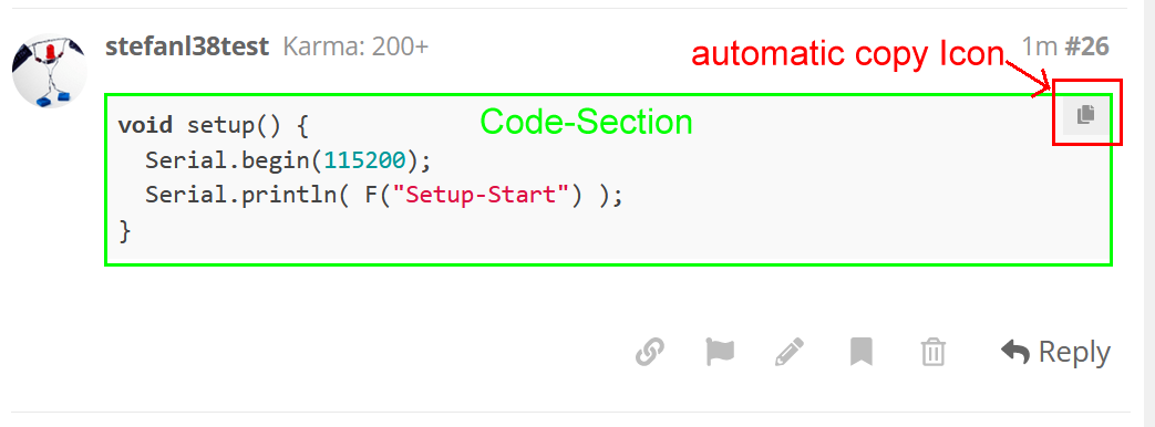 Make experienced users help: two ways to quickly post code as a code ...