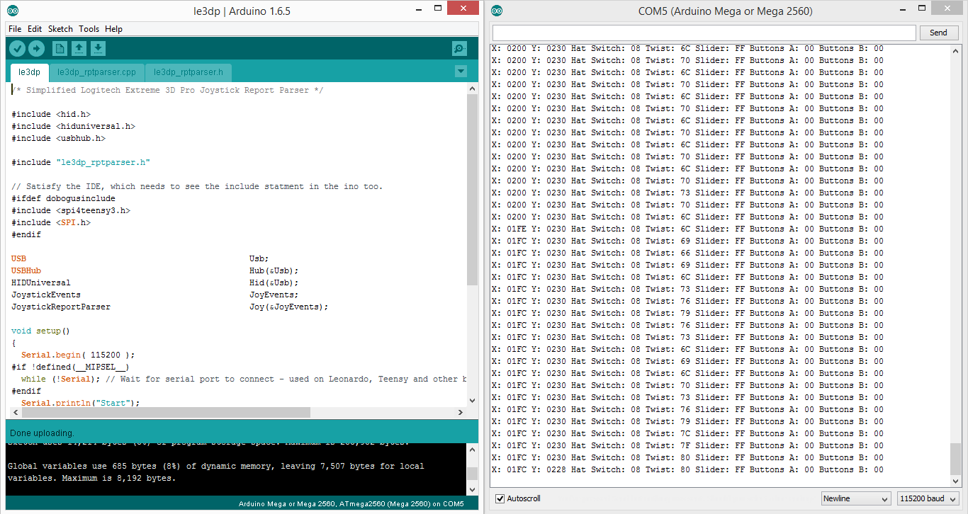How do I interface Arduino UNO with Logitech 3D Pro Extreme Joystick ...