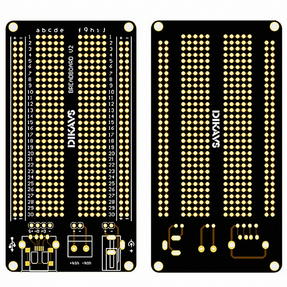 Where are the power and ground rails on a solderless breadboard ...
