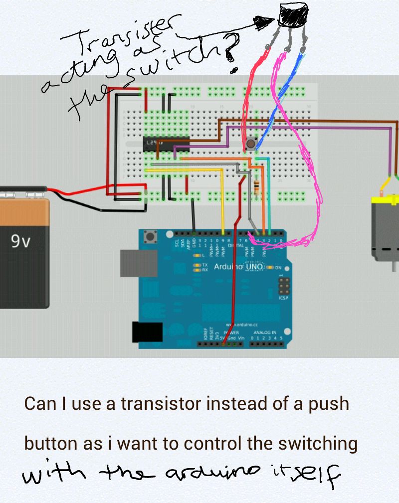 Can I use a transistor instead of a push button? - General Guidance ...