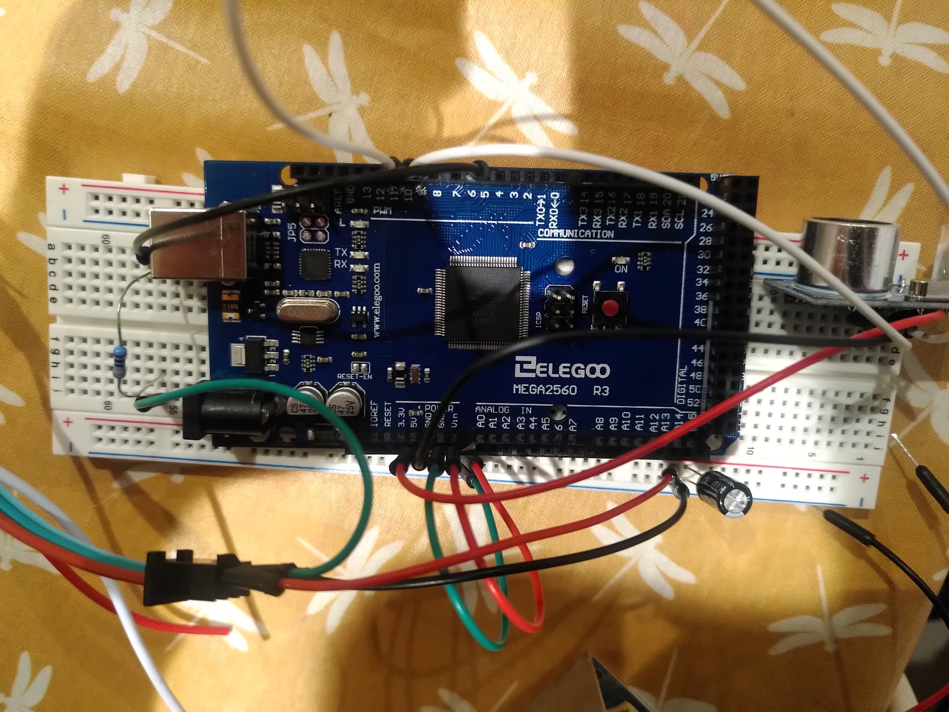 WS2812B+HC-SR04+ Arduino Mega 2560, light up each LED to display ...