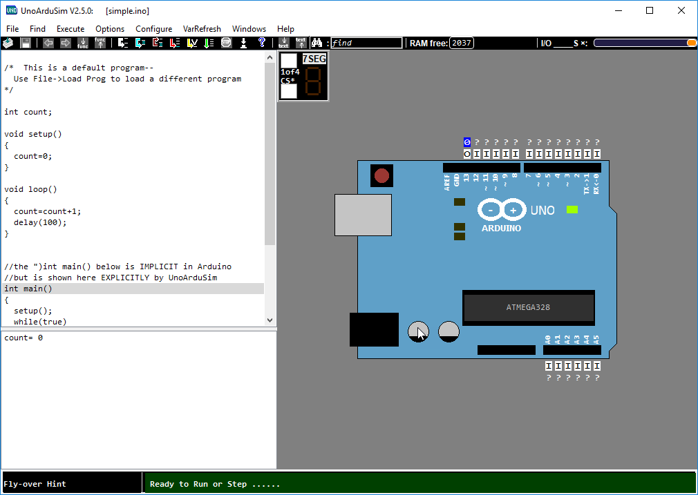 How to use Seven segment in UnoArduSim - LEDs and Multiplexing ...