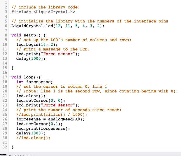 [solved] Can't get LCD to display all FSR measurements - Displays ...