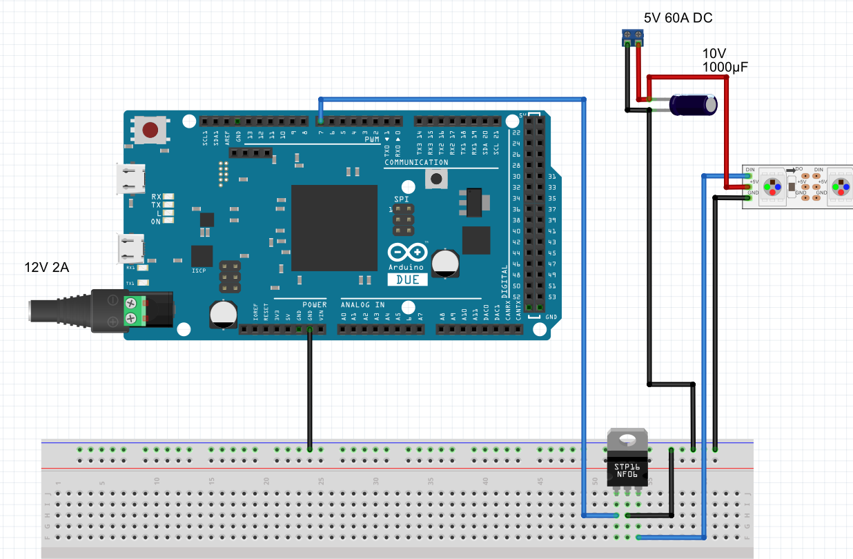 Due controlling WS2811 strips driven with external power question ...