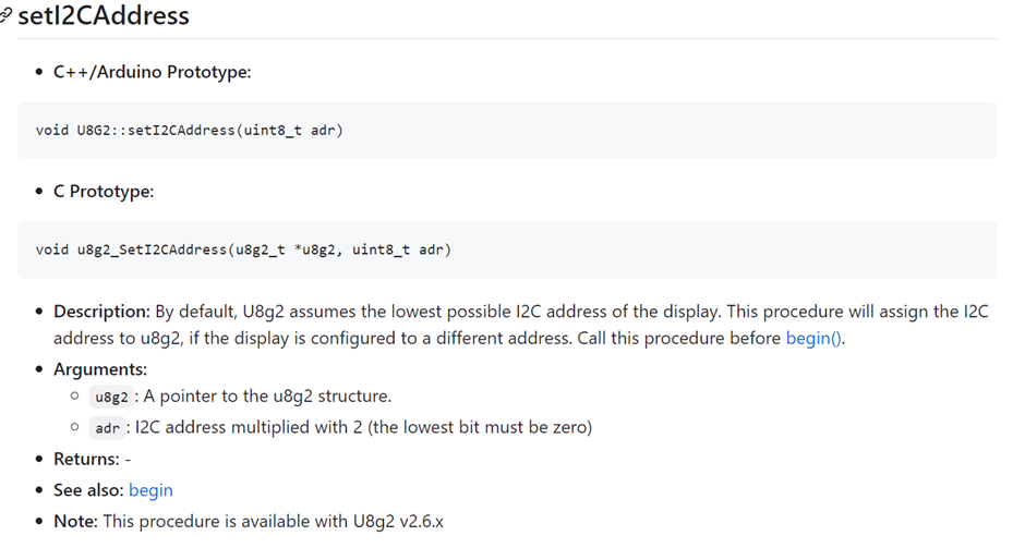 U8g2 i2c address where is it in the Library? - Displays - Arduino Forum
