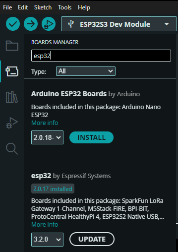 Failed to connect to ESP32-S3: No serial data received - Uploading ...