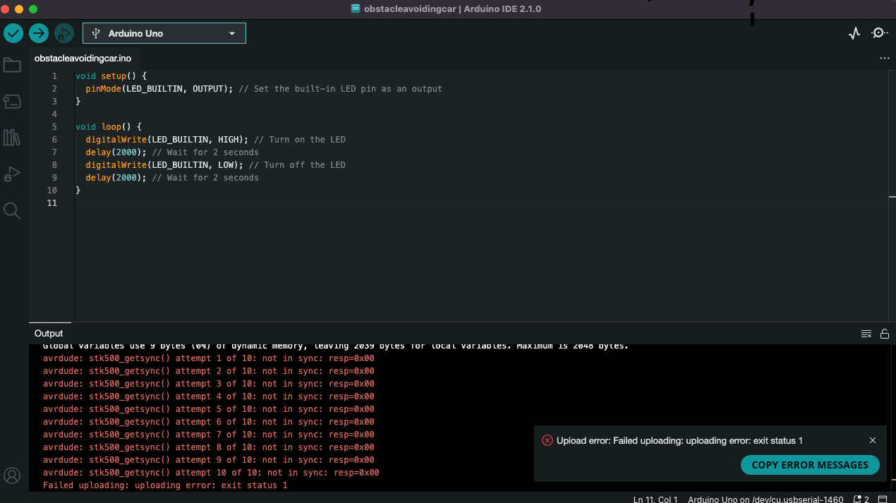 Arduino L light Blinks 3 times when connected then turns off - IDE 1.x ...