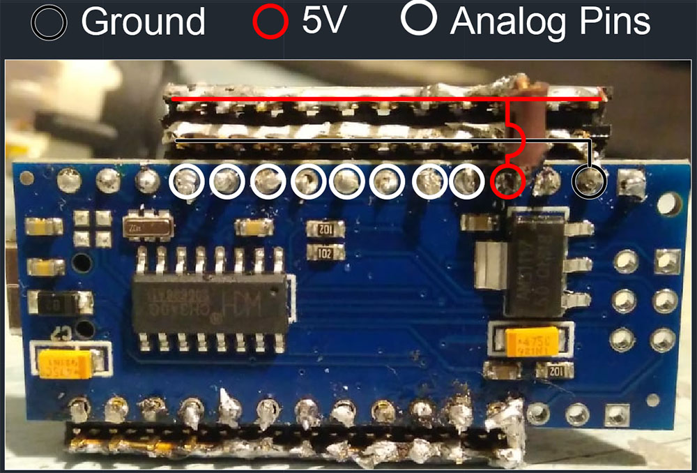 Connecting two hardwares to 5v and ground power off the arduino nano ...