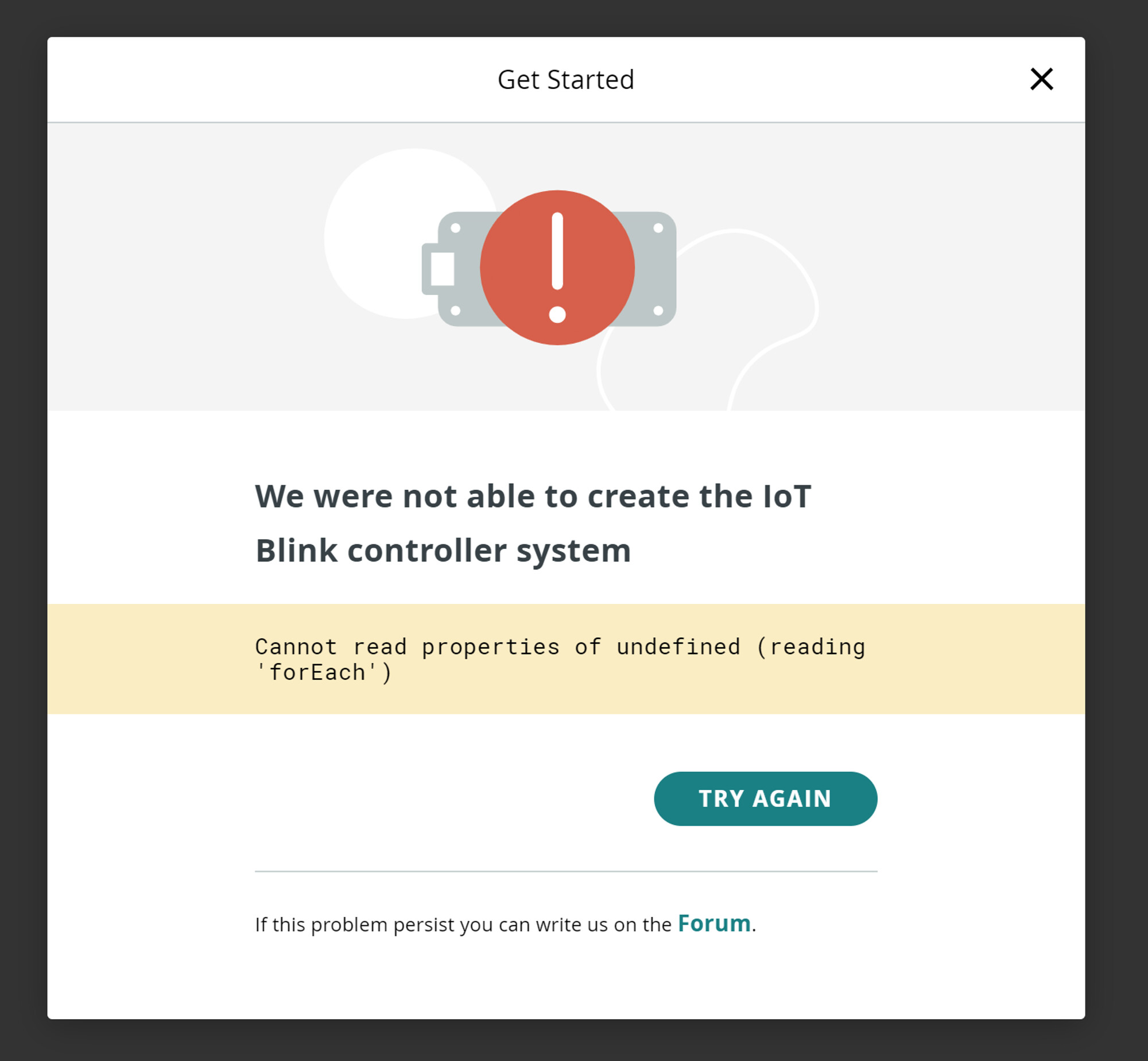 Can't Create IoT Blink controller (Nano ESP32): 