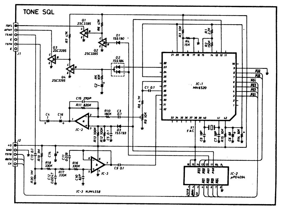 Reading the serial data from an Icom IC275H, for CTCSS (en)coder ...